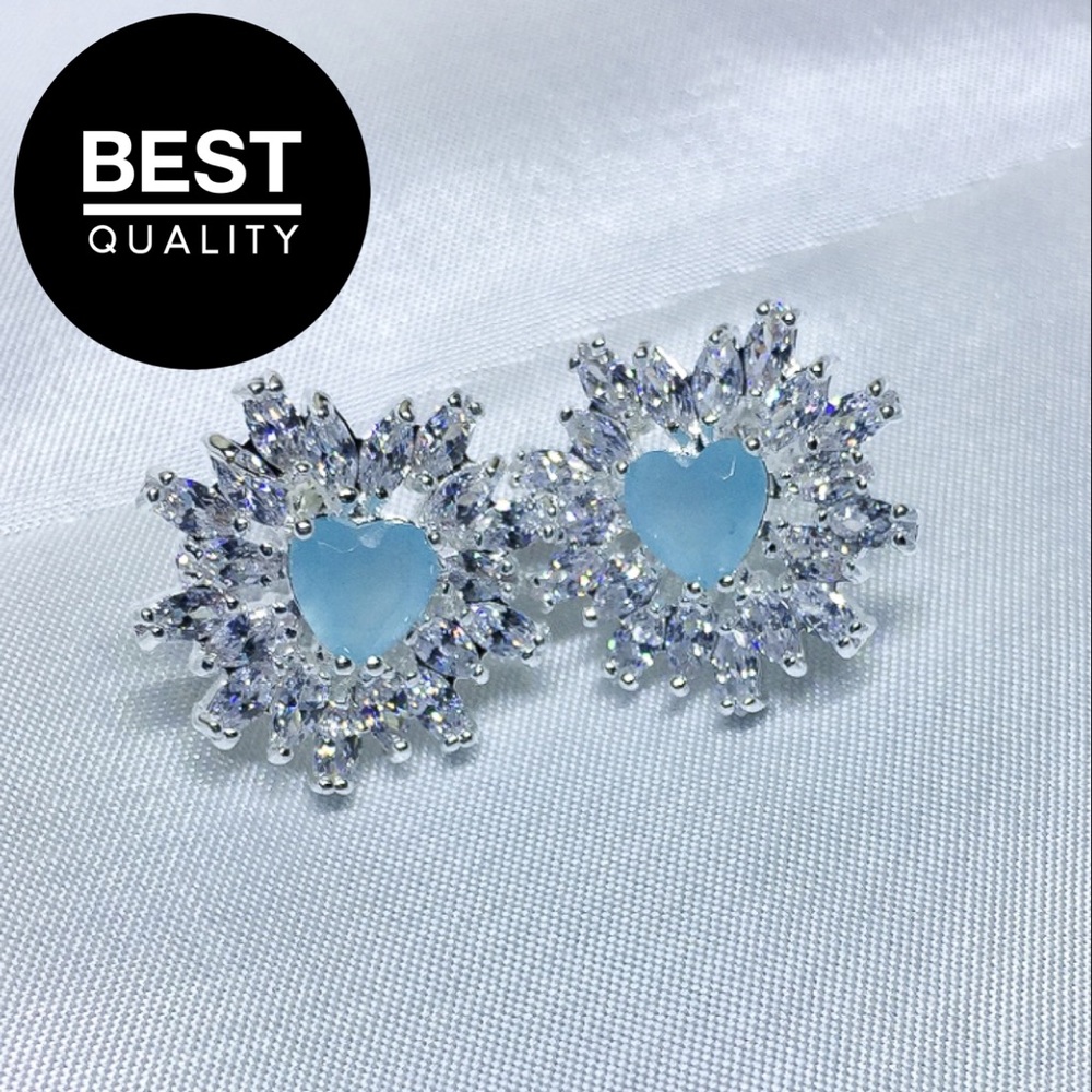 Diamond Sterling Silver Earrings